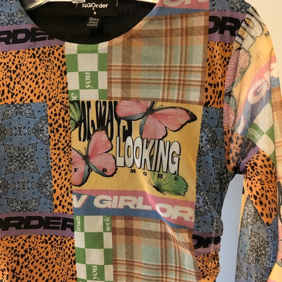 NGOrder Printed Mesh Dress - Picture 1 of 4